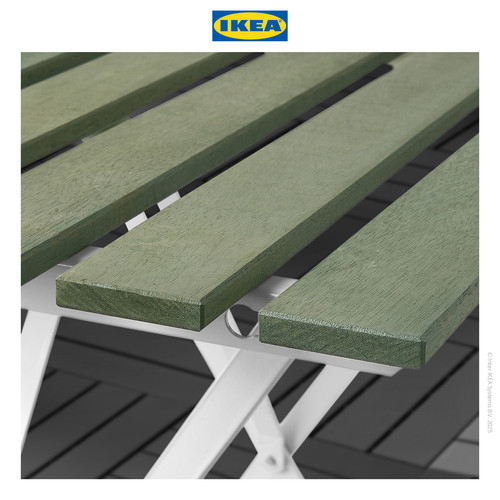 IKEA TARNO Meja Luar Ruangan Putih/Hijau 55x54cm