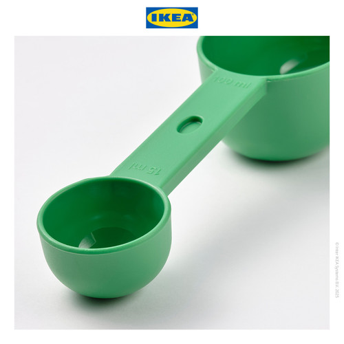 IKEA UPPFYLLD Sendok Takar / Cangkir Ukur Hijau/Kuning Set Isi 2pcs