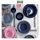 IKEA STRIMMIG Piring Kecil Minimalis Biru 21cm Isi 4pcs