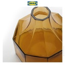 IKEA GOKVALLA Vas Bunga Minimalis Kuning Bahan Kaca 14x14x14cm