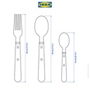 IKEA LIVNARA Set Peralatan Makan Hitam Isi 18pcs