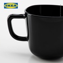 IKEA BACKIG Mug / Gelas Minum Hitam 35cl