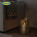 IKEA GOKVALLA Tempat Lilin Emas 16x16x24cm