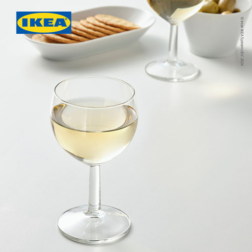 IKEA FORSIKTIGT Gelas Anggur Kaca Bening 16cl Isi 6pcs