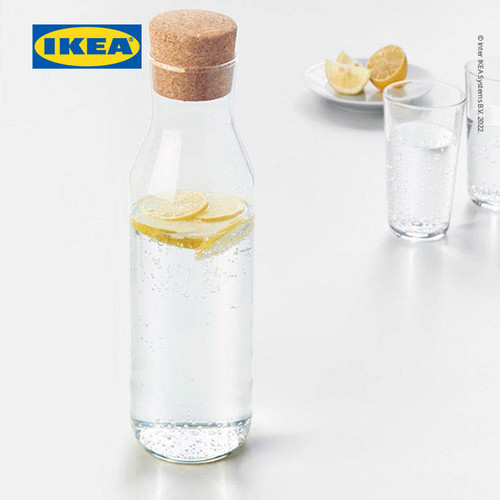 IKEA 365+ KARAFE Botol Bening 1L dengan tutup