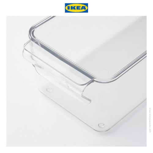 IKEA KLIPPKAKTUS Kotak Penyimpanan Serbaguna Untuk Kulkas Transparan 32x10x8cm