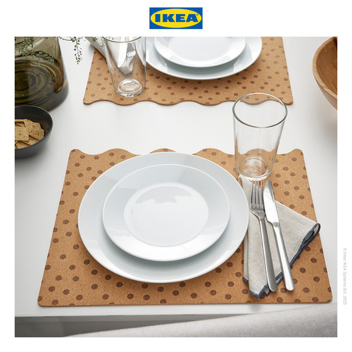 IKEA SOLABBORRE Alas Piring Bahan Gabus 42x32cm