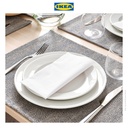IKEA SILVERARV Alas Piring Krem/Biru 35x45cm