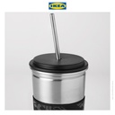IKEA LANESPELARE Mug Dengan Tutup dan Sedotan