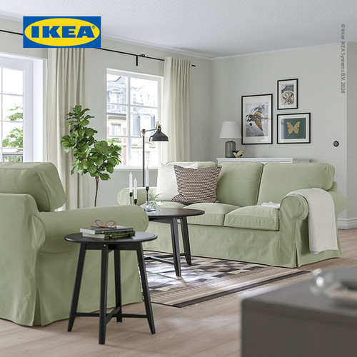 IKEA EKTORP Sofa 3 Dudukan Abu-Abu Hijau Nyaman Berkualitas