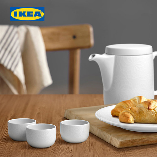 IKEA GOKVALLA Cangkir Putih 6cl Set Isi 6pcs