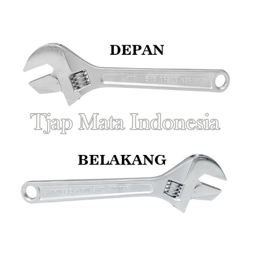 TJAP MATA / CAP MATA Kunci Inggris / Adjustable Wrench 10" (2 In 1) C