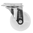 TORA Roda Nilon Putih Hidup 3 Inch Plat Skrup - Roda Caster Nylon