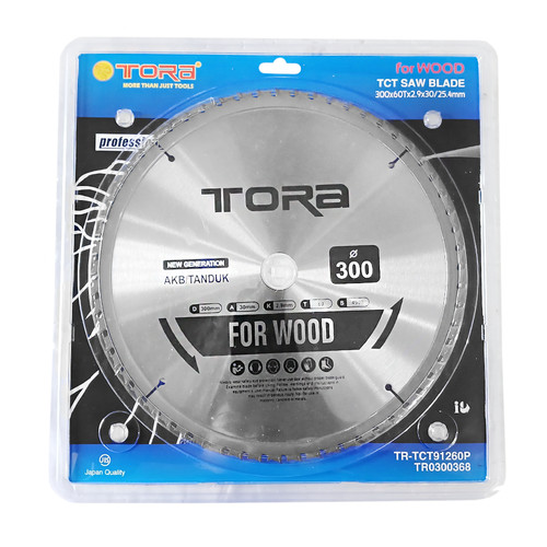 TORA Mata Pisau Potong Kayu 12 Inch x 60T TCT Model AKB / Tanduk