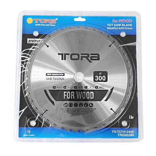 TORA Mata Pisau Potong Kayu 12 Inch x 40T TCT Model AKB / Tanduk
