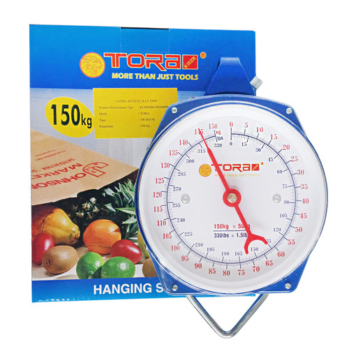 TORA Timbangan Gantung Pegas Jarum Analog 150 Kg