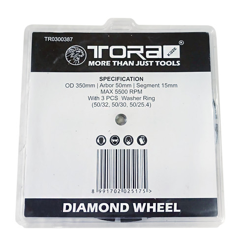 TORA Diamond Blade Laser Welded 14 Inch - Mata Potong Beton/Aspal 350 MM