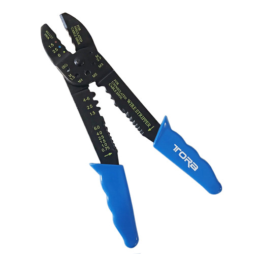 TORA Tang Kupas Kabel 9 Inch Gagang Biru - Crimping Tool Blue Handle
