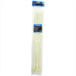 TORA Kabel Tis Nylon 8.8 x 600 mm - Tali Ikat Warna Putih 50 Pcs