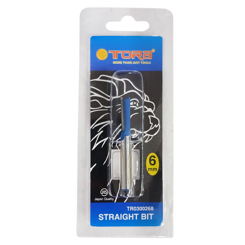 TORA Router Two Blade Straight Bits 6 MM x 1/4 Inch - Mata Profil