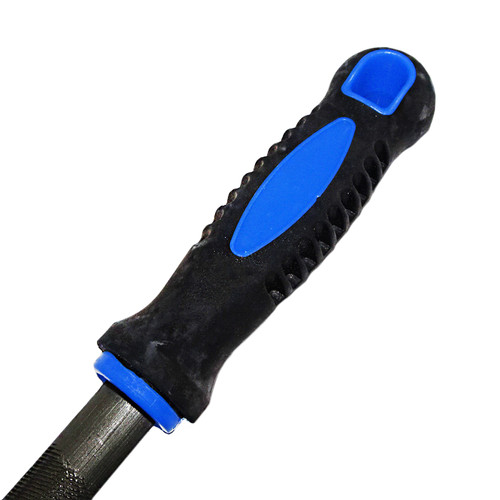 TORA Kikir Kayu 1/2 Bulat Gagang Karet 10 Inch - INDIA