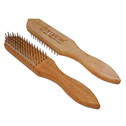 TORA Sikat Baja Gagang Kayu 6 Baris Per Pcs - Wire Brush
