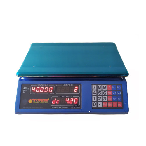 TORA Timbangan Digital 30 Kg Body Biru Besar - Electronic Scale
