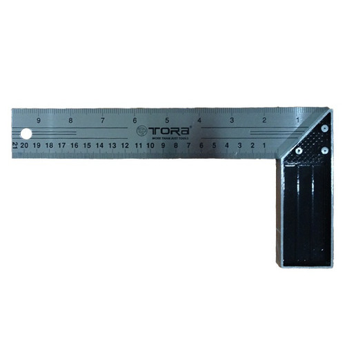TORA Penggaris Siku Meter Stainless Steel 10 Inch - Angle Ruler SS
