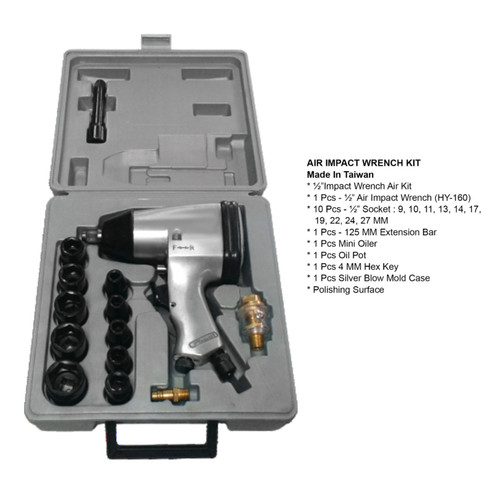 CLEARANCE SALE Tora Air Impact Wrench Kit 1/2 Inch - TAIWAN