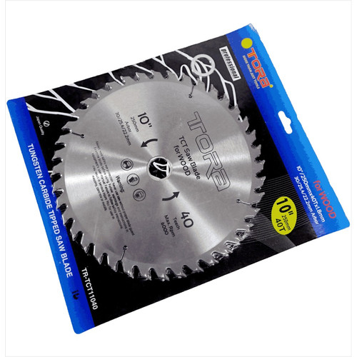 TORA Mata Potong Kayu 10 Inch 40T - TCT Circular Saw TCT11040