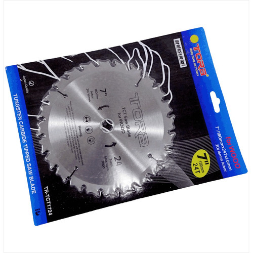 TORA Mata Potong Kayu 7 Inch 24T - TCT Circular Saw TCT1724