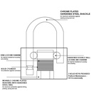TORA Gembok Kotak Panjang Bahan Kuningan 50 MM - Square Padlock SL50L