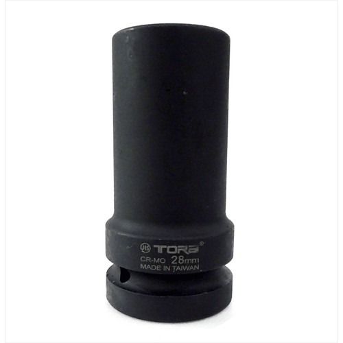 TORA Mata Sok Impact Long 28 mm 1" 6 PT - Socket Deep Impact - Taiwan