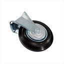 TORA Roda Caster Karet Mati 6 Inch - Black Rubber Rigid