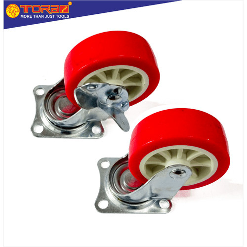 TORA Roda Nilon Hidup 3 Inch - Hidup Plus Rem - Harga Satuan Pcs