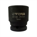 TORA Mata Sok Shock 34 MM 3/4 DR Hitam - Socket Hand 6 PT - TAIWAN