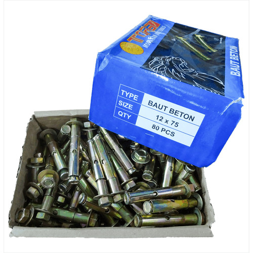 TORA Baut Beton 12 x 75 mm Satuan - Ramset Dynabolt