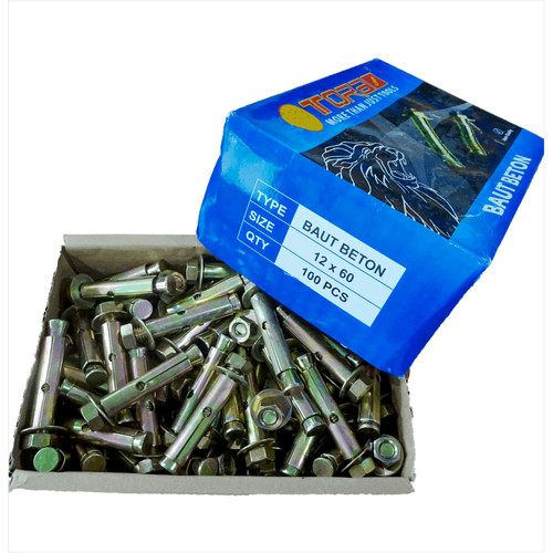 TORA Baut Beton 12 x 60 mm Satuan - Ramset Dynabolt