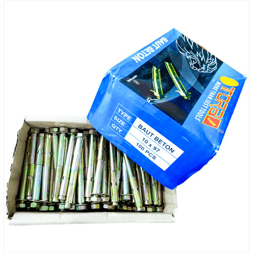 TORA Baut Beton 10 x 97 mm Satuan - Ramset Dynabolt