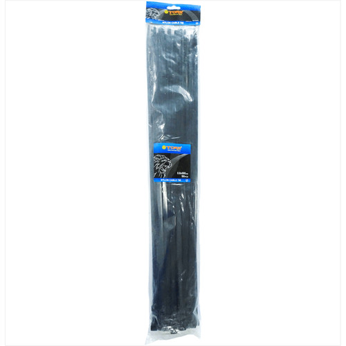 TORA Kabel Tis Nylon 8.8 x 600 mm - Tali Ikat Warna Hitam 50 Pcs