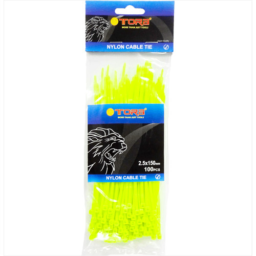 TORA Kabel Tis Nylon 2.5 x 150 mm - Tali Ikat Warna Hijau 100 Pcs