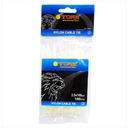 TORA Kabel Tis Nylon 2.5 x 100 mm - Tali Ikat Warna Putih 100 Pcs