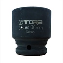 TORA Mata Sok Shock 36 MM 3/4 DR Hitam - Socket Hand 6 PT - TAIWAN