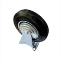TORA Roda Caster Karet Mati 8 Inch - Black Rubber Rigid