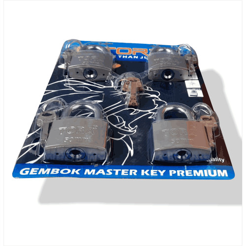 TORA Gembok Master Key Premium - Master Key New 50 mm 4 Pcs