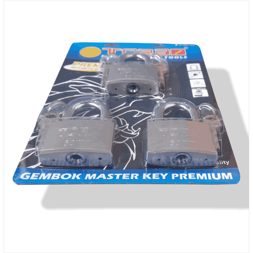 TORA Gembok Master Key Premium - Master Key New 60 mm 3 Pcs