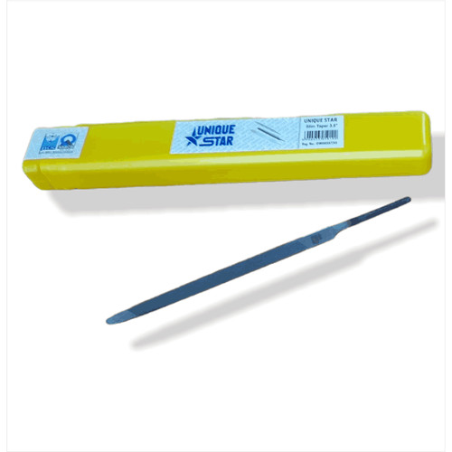 UNIQUE STAR Slim Taper Saw File - Kikir Segitiga 3.5 Inch - INDIA