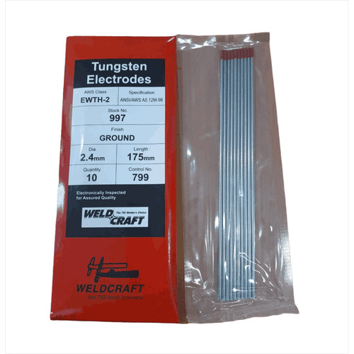WELDCRAFT Tungsten Electrodes 2.4 x 175 mm - Satuan / 1 Pc