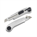 TORA Pisau Cutter Gagang Silver 18mm