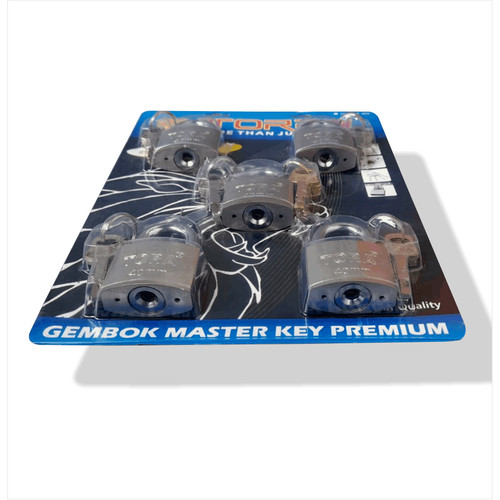 TORA Gembok Master Key Premium - Master Key New 40 mm 5 Pcs
